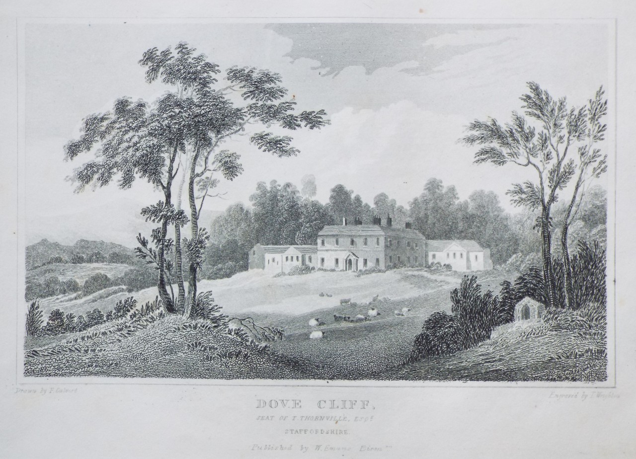 Print - Dove Cliff, Seat of T. Thornhill Esqr. Staffordshire. - Wrighton