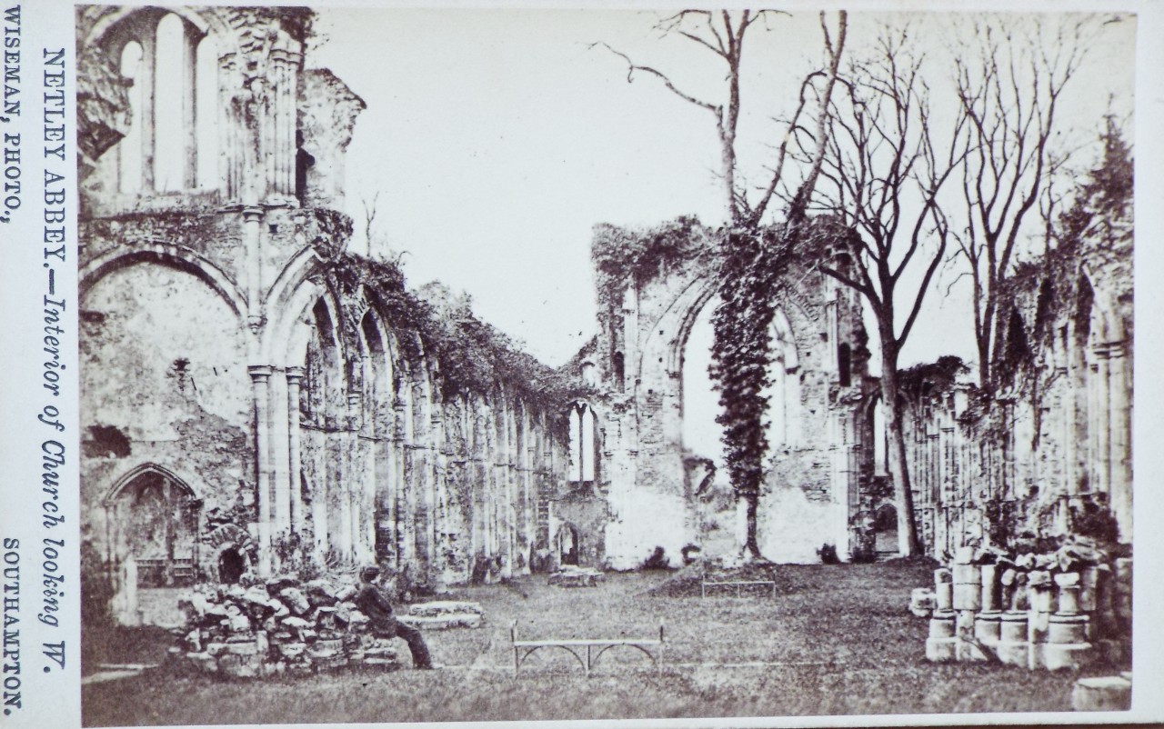 Photograph - Netley Abbey. - Interior of Church looking W.