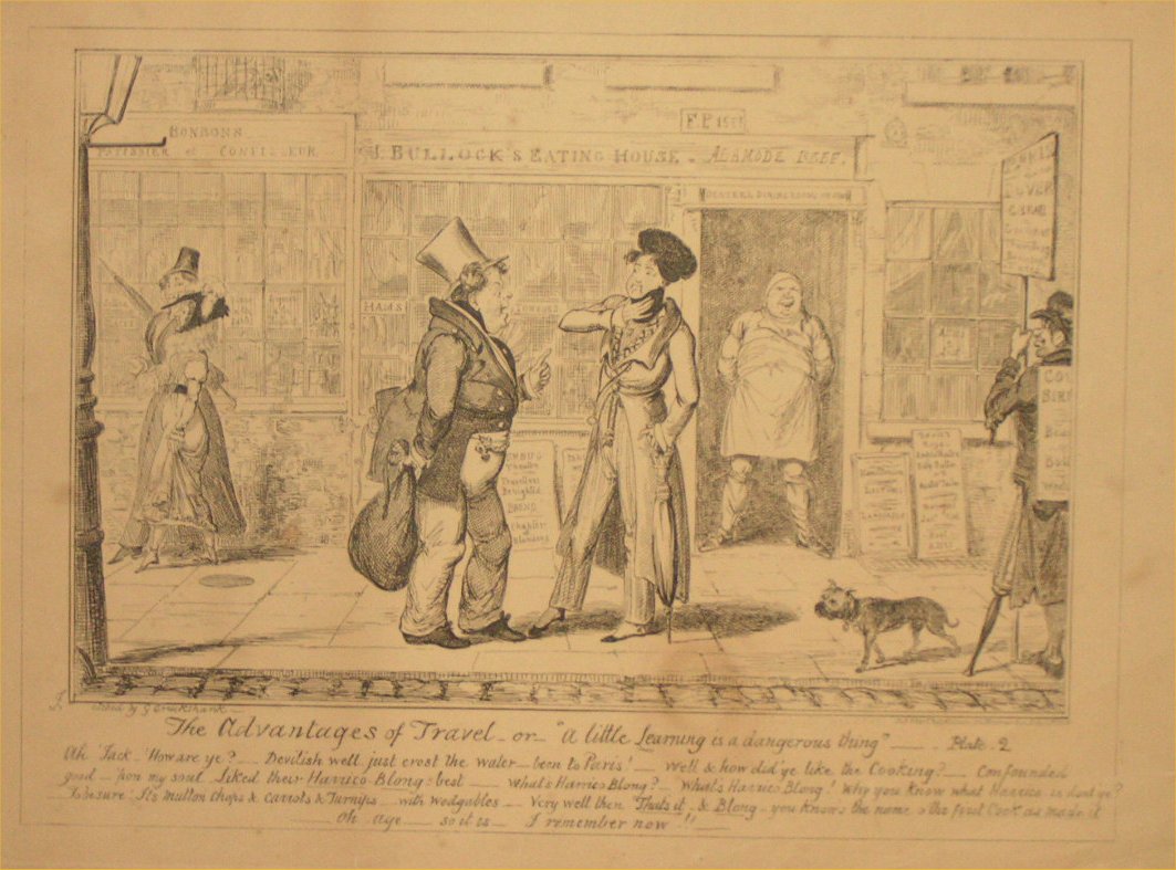 Print - The Advantages of Travel II - Cruikshank