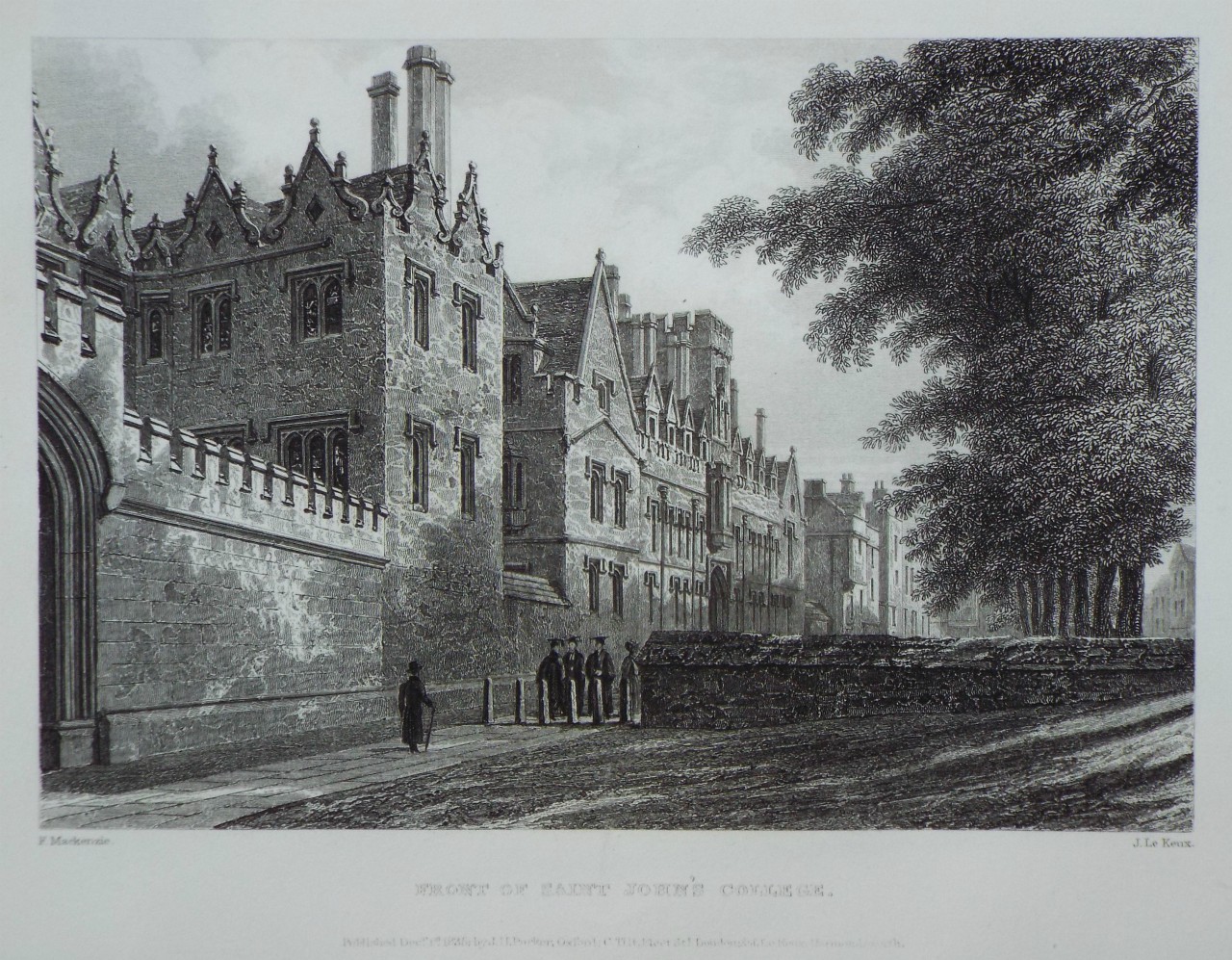 Print - Front of Saint John's College. - Le