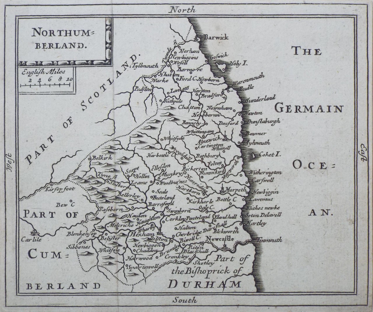 Map of Northumberland