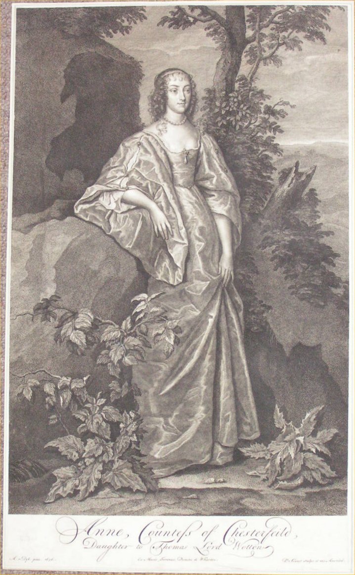 Print - Anne, Countess of Chesterfield, Daughter to Thomas Lord Wotton - Van