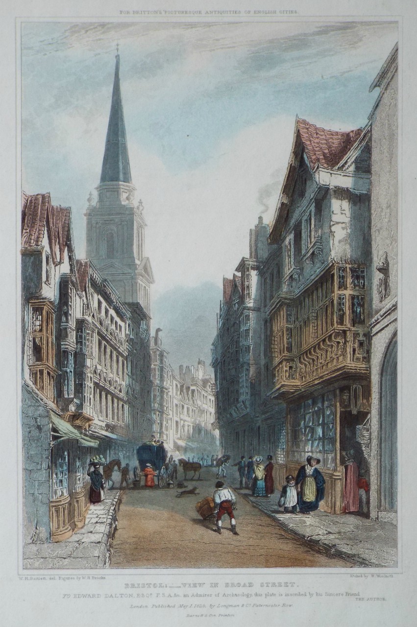 Print - Bristol: View in Broad Street. - Woolnoth