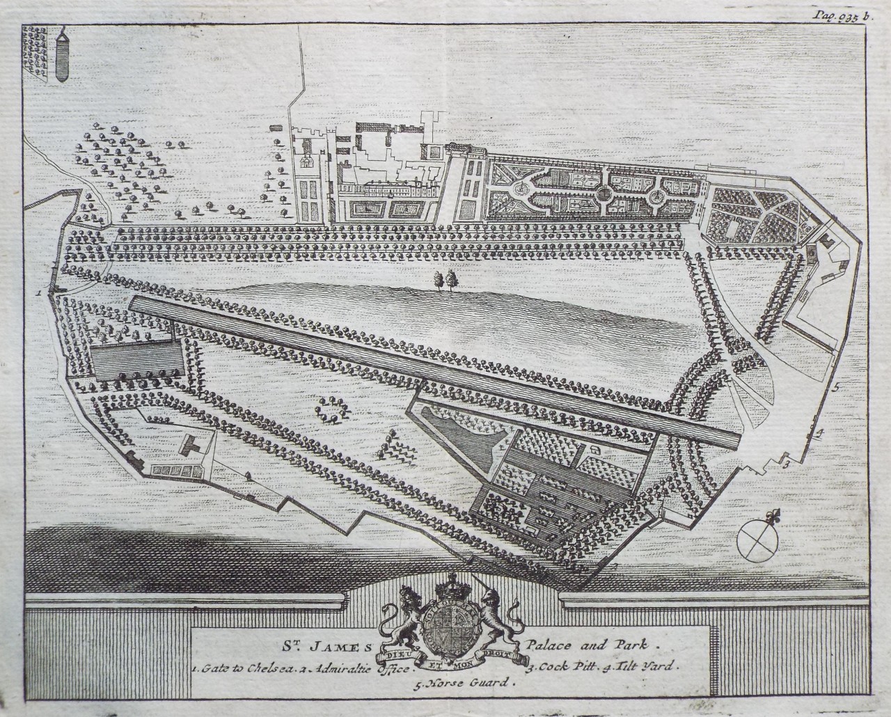 Print - St. James Palace and Park.