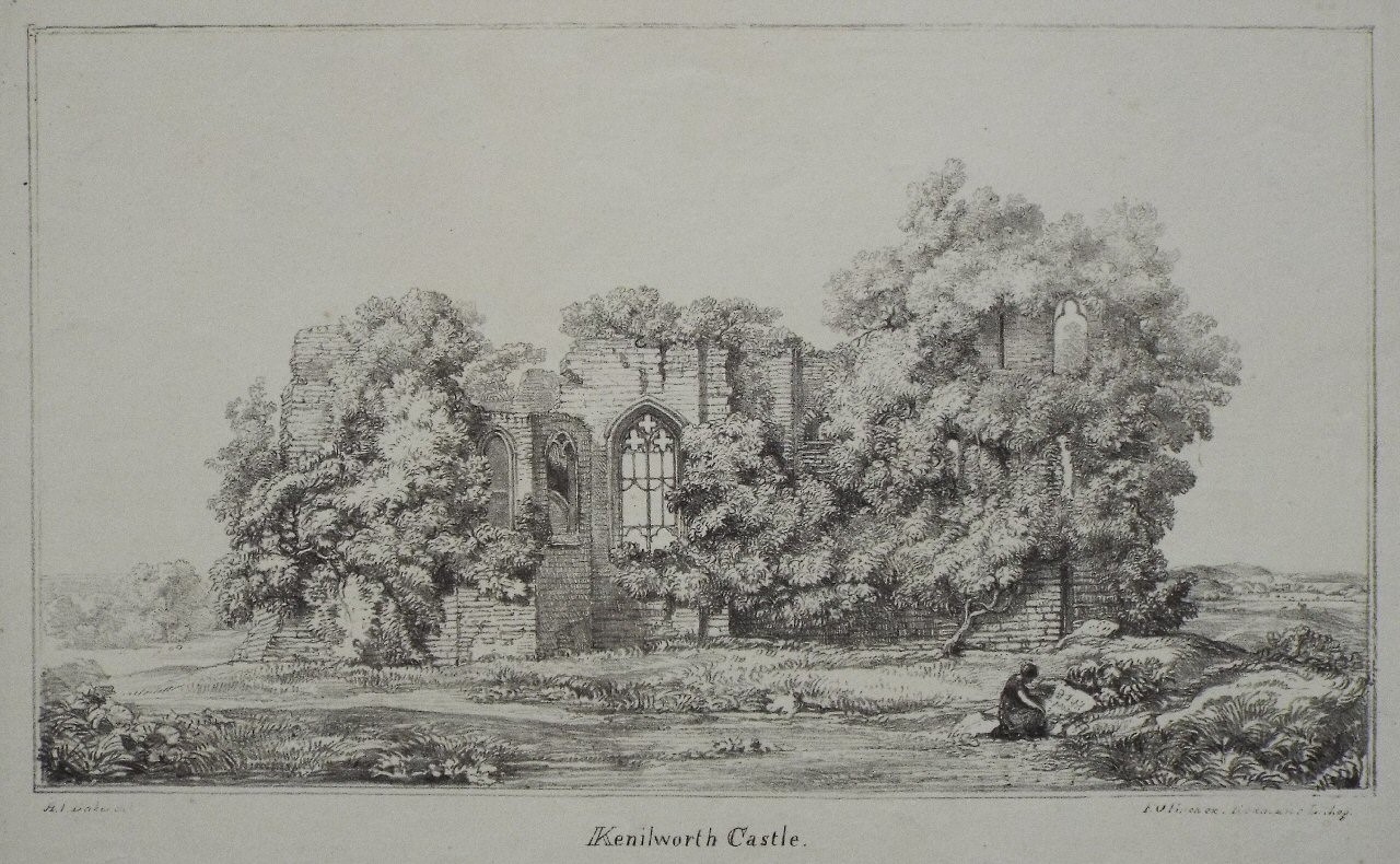 Lithograph - Kenilworth Castle. - Finch