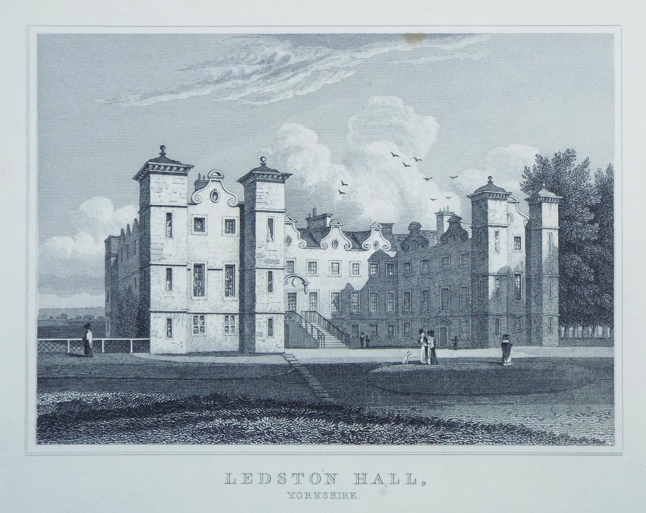 Print - Ledston Hall, Yorkshire. - Lacey