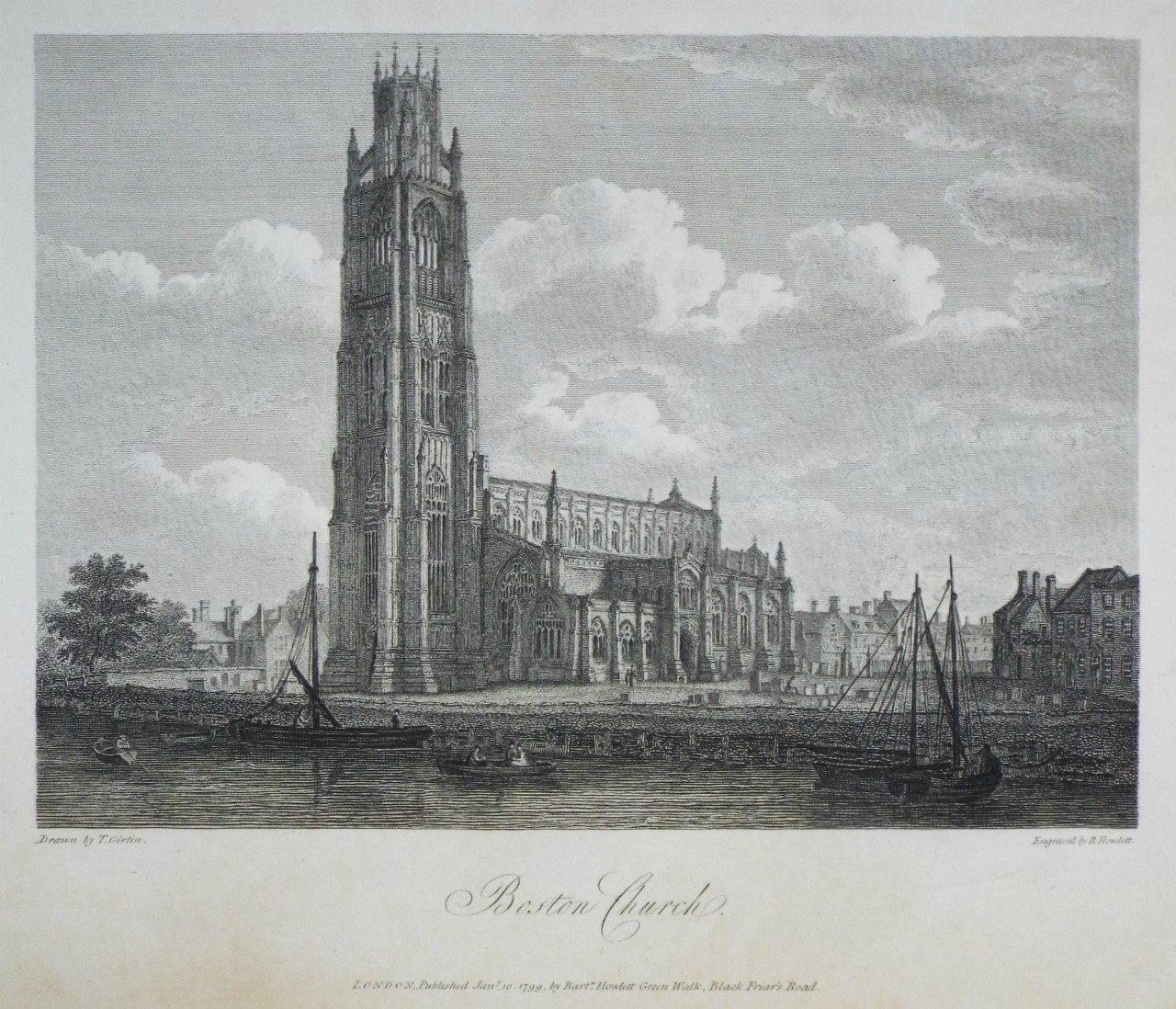 Print - Boston Church. - Howlett