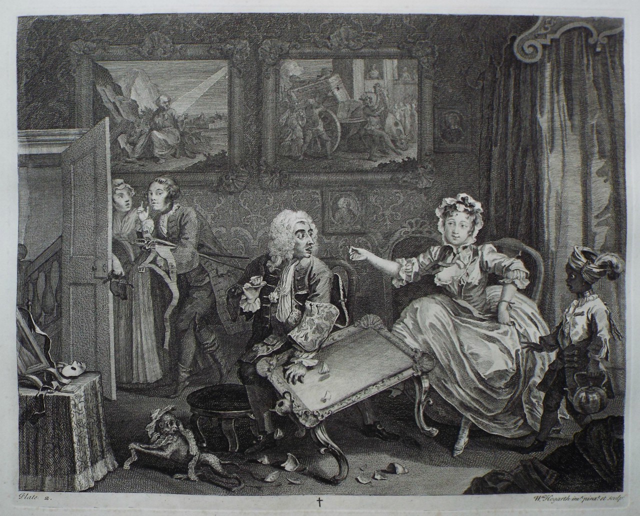 Print - (A Harlot's Progress) Plate 2. - Hogarth