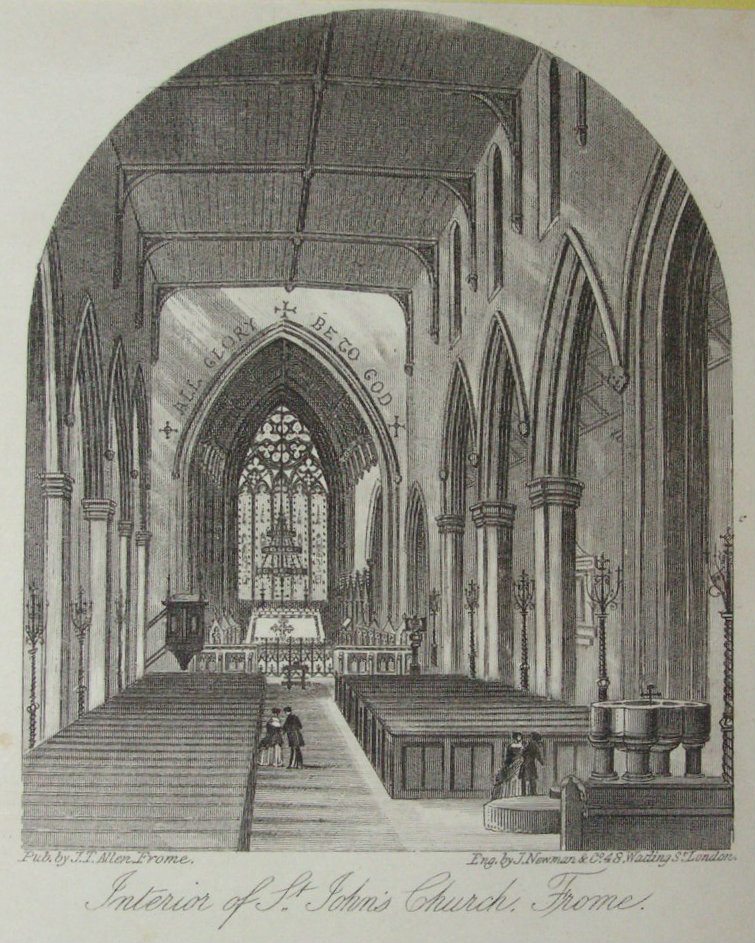 Steel Vignette - Interior of St.John's Church, Frome - Newman