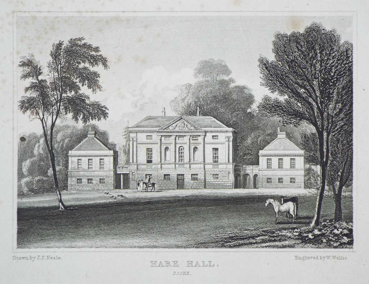 Print - Hare Hall, Essex. - Wallis