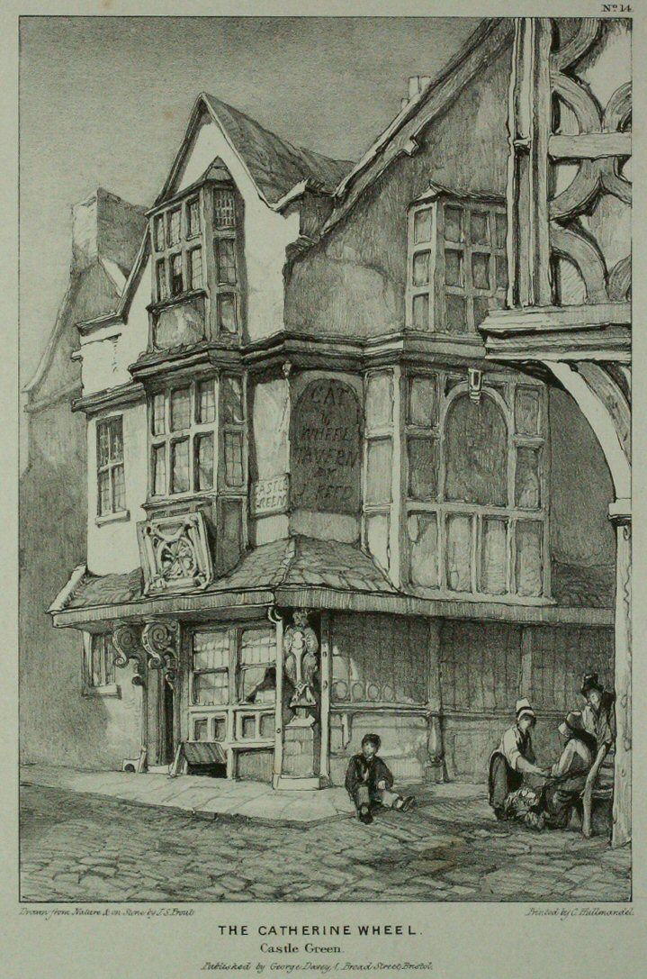 Lithograph - The Catherine Wheel. Castle Green - Prout
