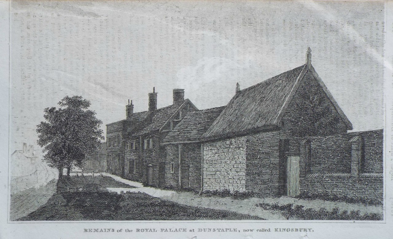 Print - Remains of the Royal Palace at Dunstaple, now called Kingsbury.