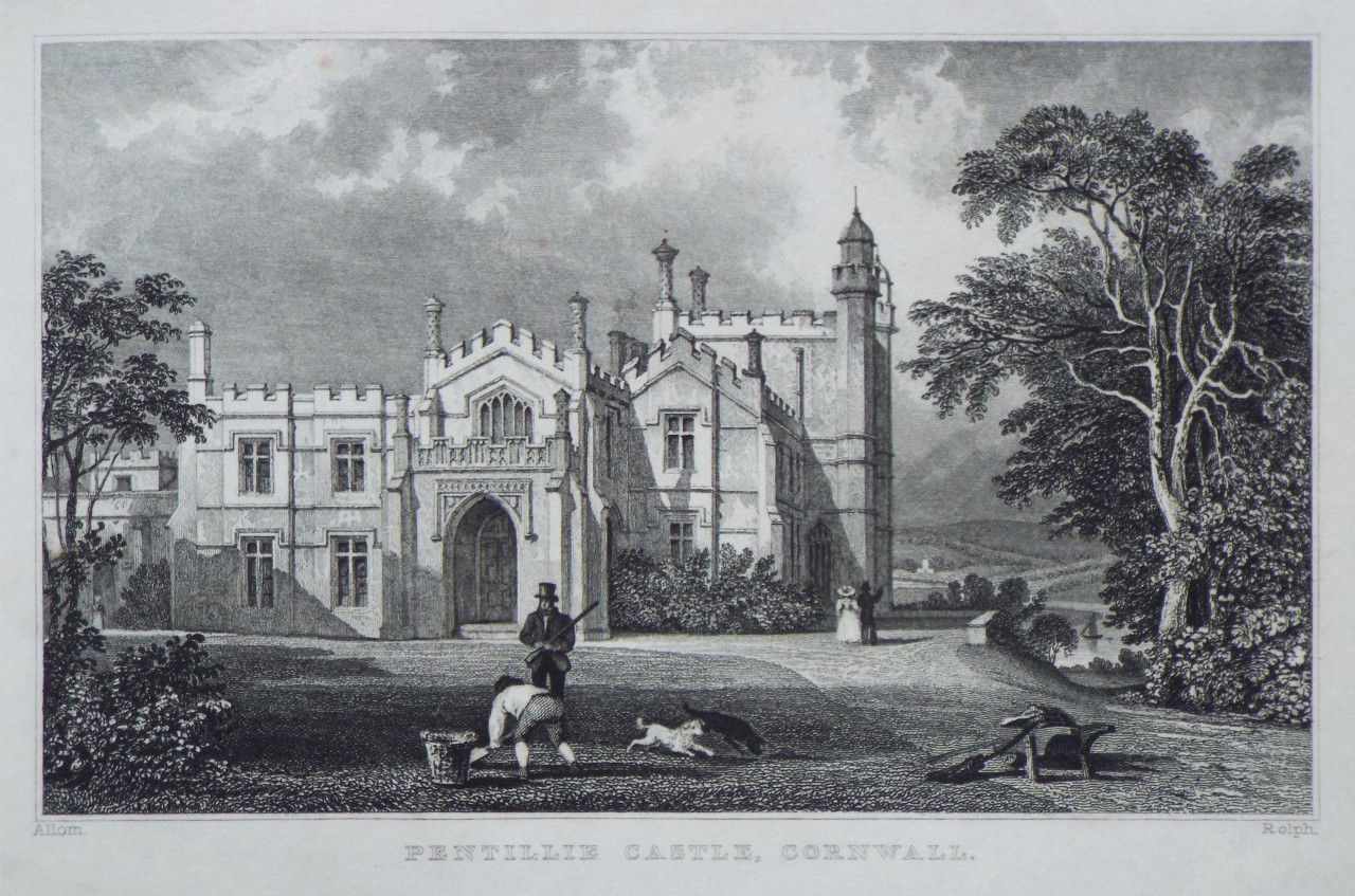 Print - Pentillie Castle, Cornwall. - 