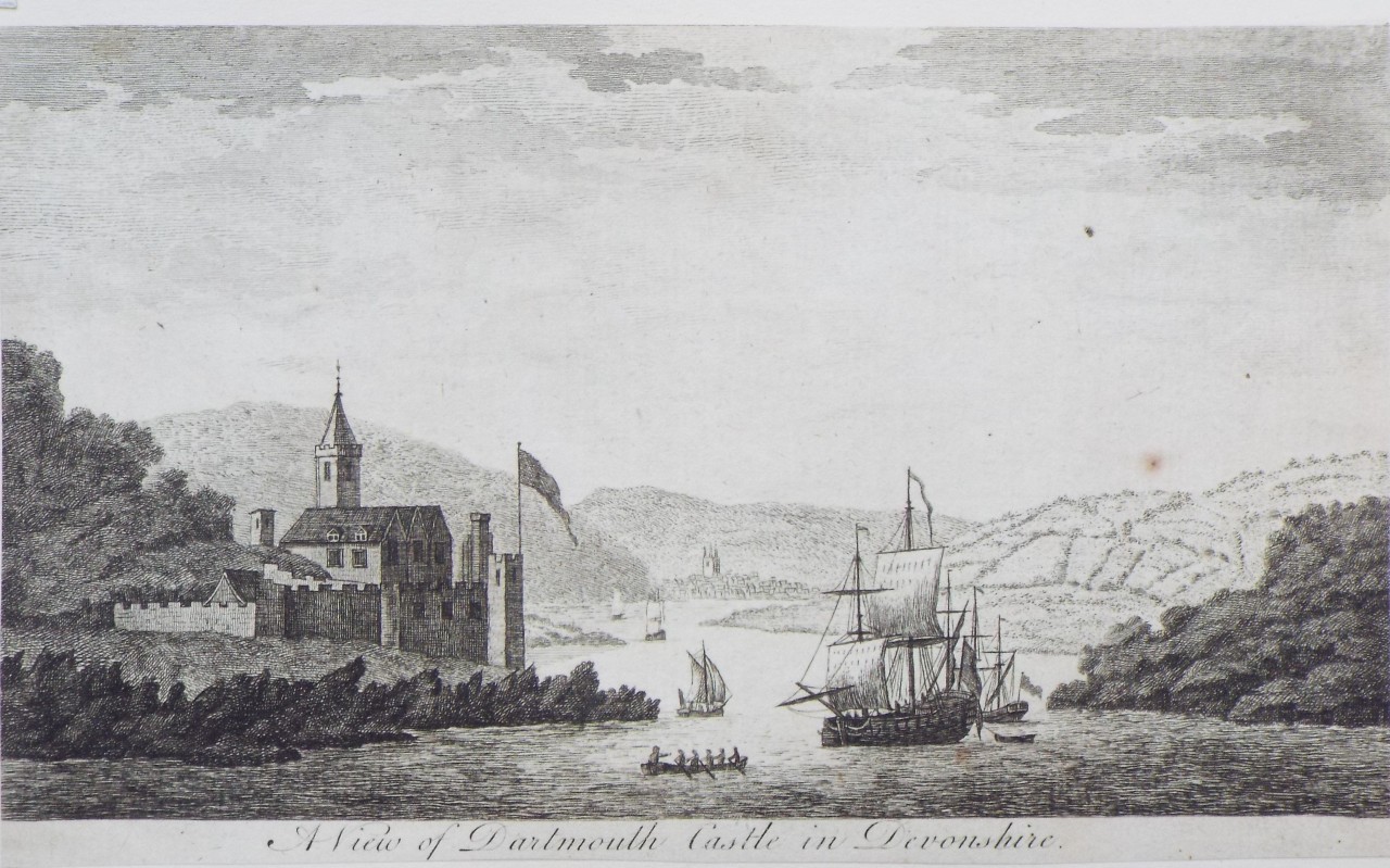 Print - A View of Dartmouth Castle in Devonshire.