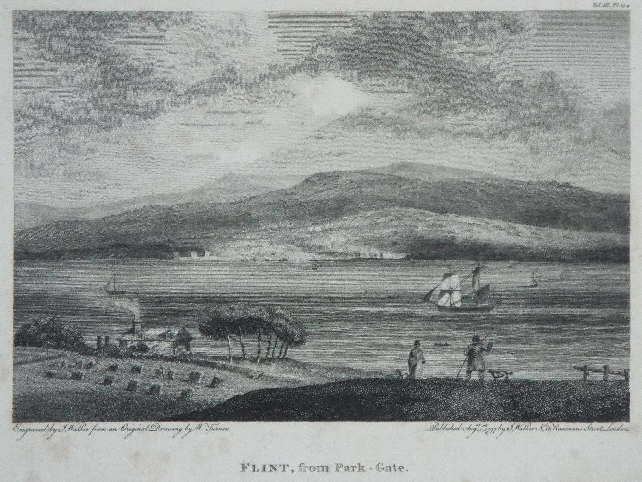 Print - Flint, from Park - Gate. - Walker