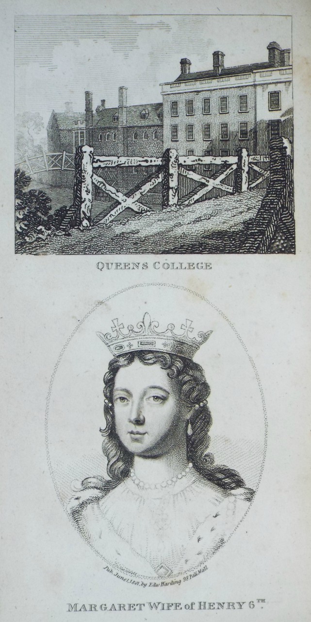 Print - Queens College | Margaret Wife of Henry 6th.