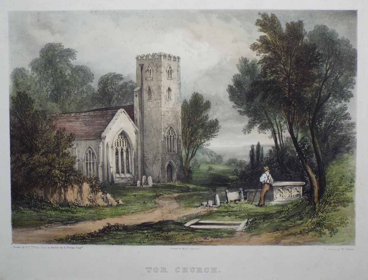 Lithograph - Tor Church - Gauci