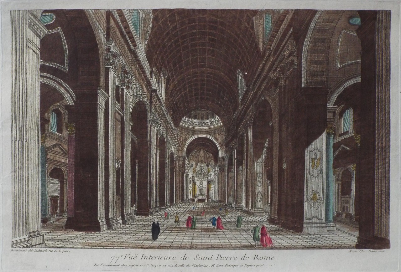 Print - Vue Interieure de Saint Pierre de Rome.