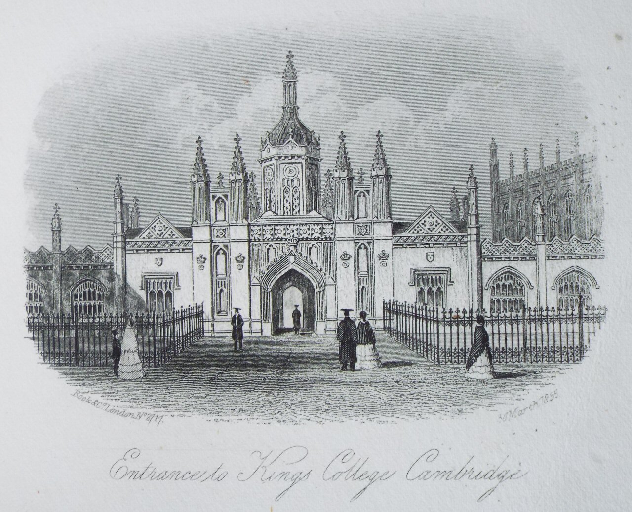 Steel Vignette - Entrance to Kings College Cambridge. - Rock