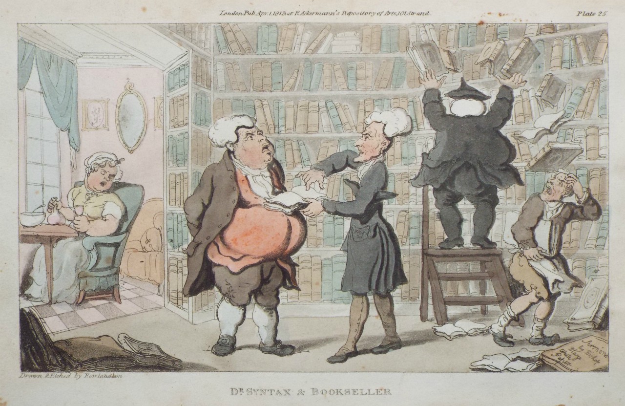 Aquatint - Doctor Syntax & Bookseller   - Rowlandson