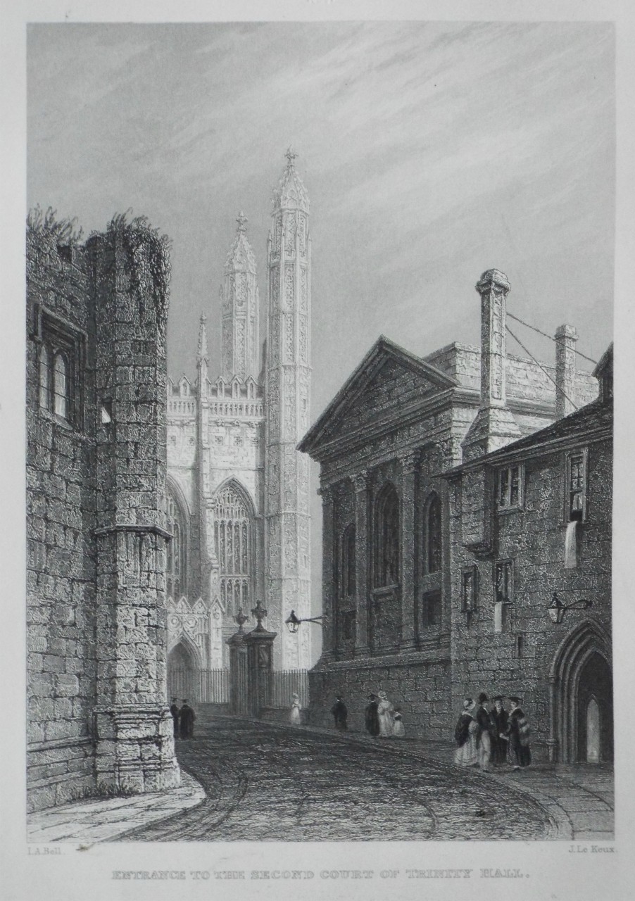 Print - Entrance to the Second Court of Trinity Hall. - Le