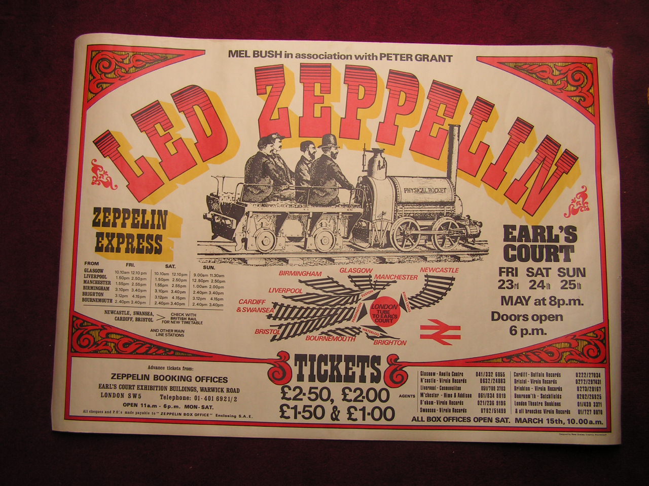 Poster - Led Zeppelin Earls Court May (1975)