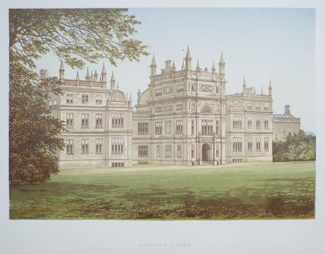 Chromo-lithograph - Corsham Court.