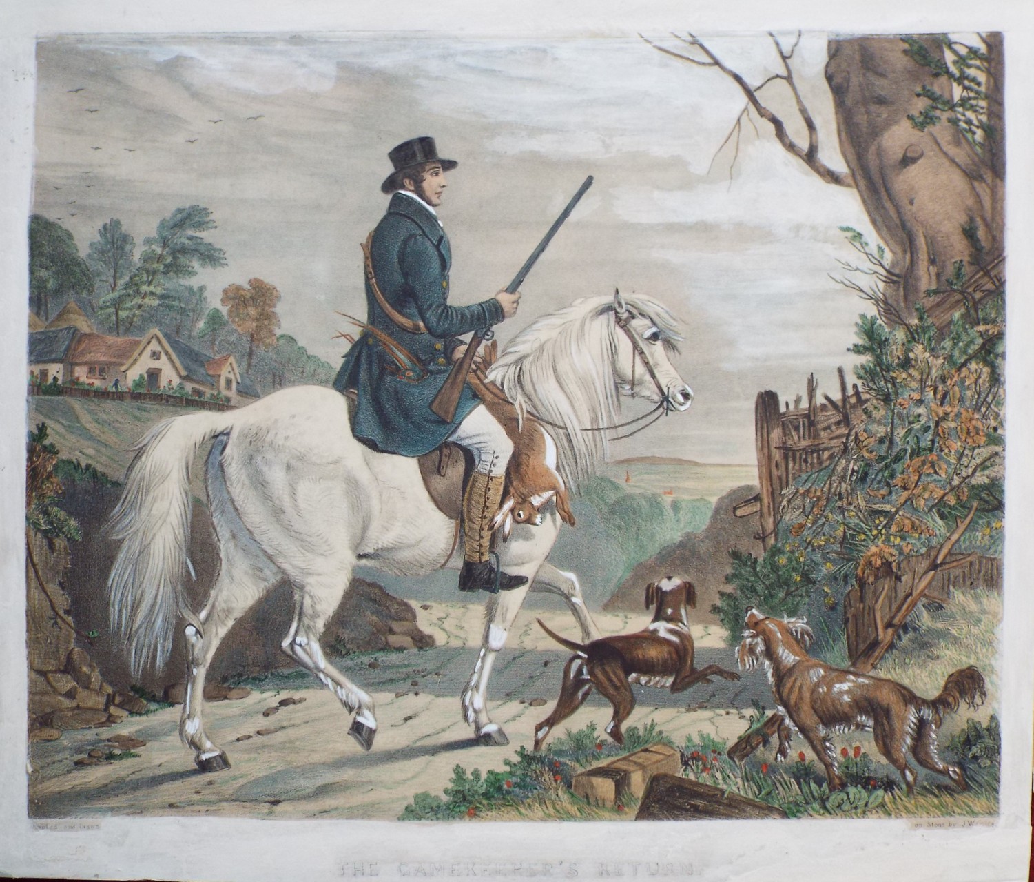 Lithograph - The Gamekeeper's Return