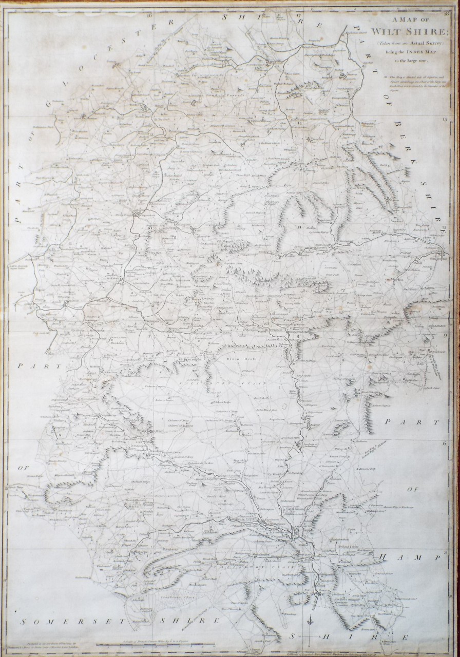 Map of Wiltshire - Andrews & Dury