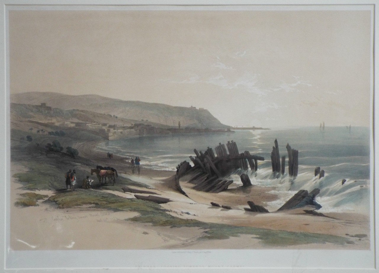Lithograph - Caiphas, looking towards Mount Carmel. April 24th 1839. - Haghe
