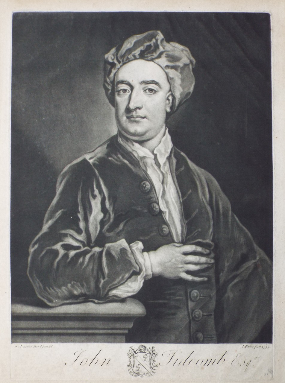 Mezzotint - John Tidcombe Esqre. - Faber