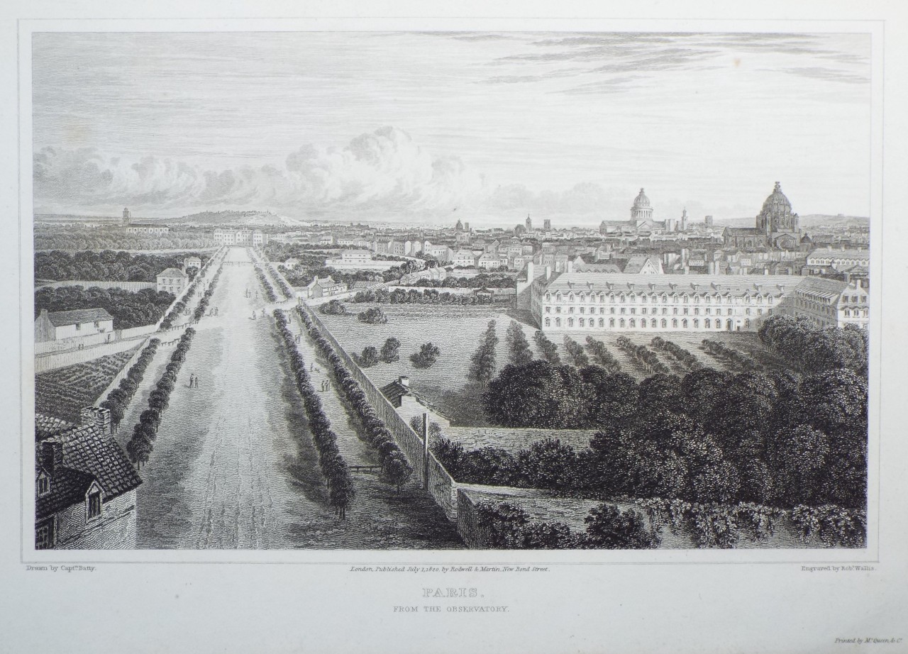 Print - Paris. From the Observatory, - Wallis
