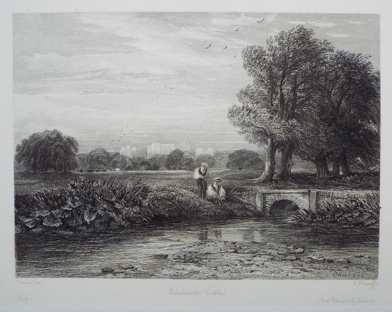 Etching - Kenilworth Castle. - Radclyffe