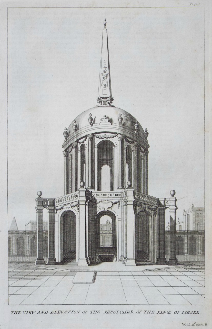 Print - The View and Elevation of the Sepulcher of the Kings of Israel.