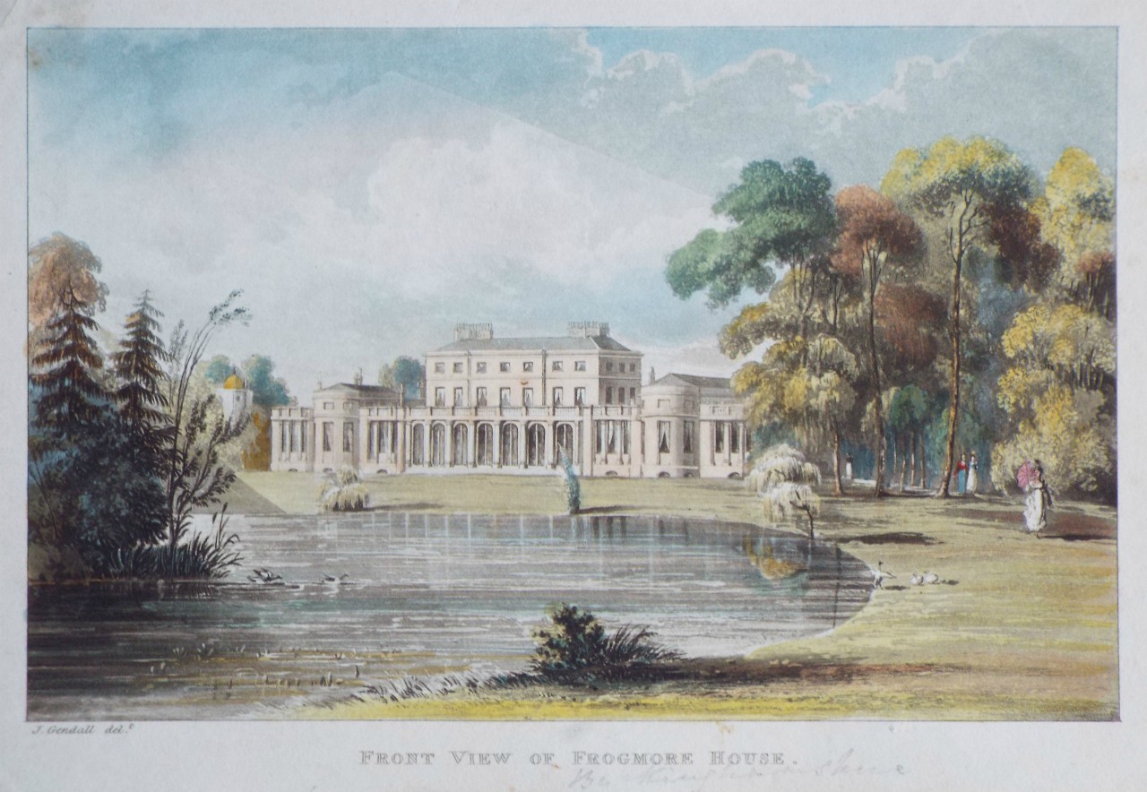 Aquatint - Front View of Frogmore House.
