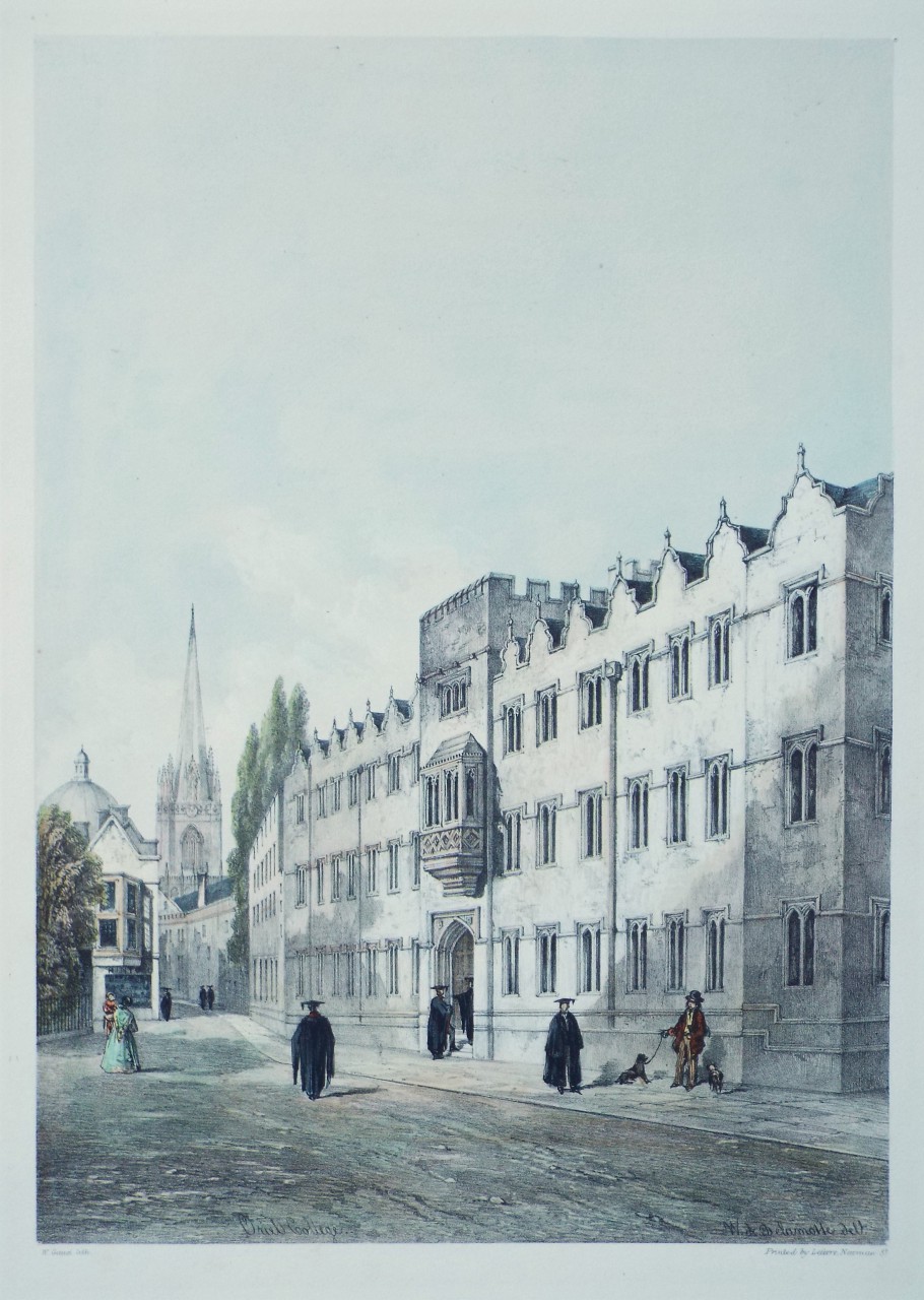 Lithograph - Oriel College. - Gauci