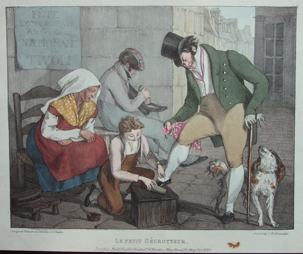 Lithograph - Le Petit Decrotteur.