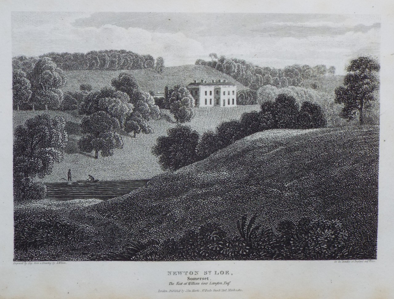 Print - Newton St. Loe, Somerset. The Seat of Sir Goer Langton Esqr. - 