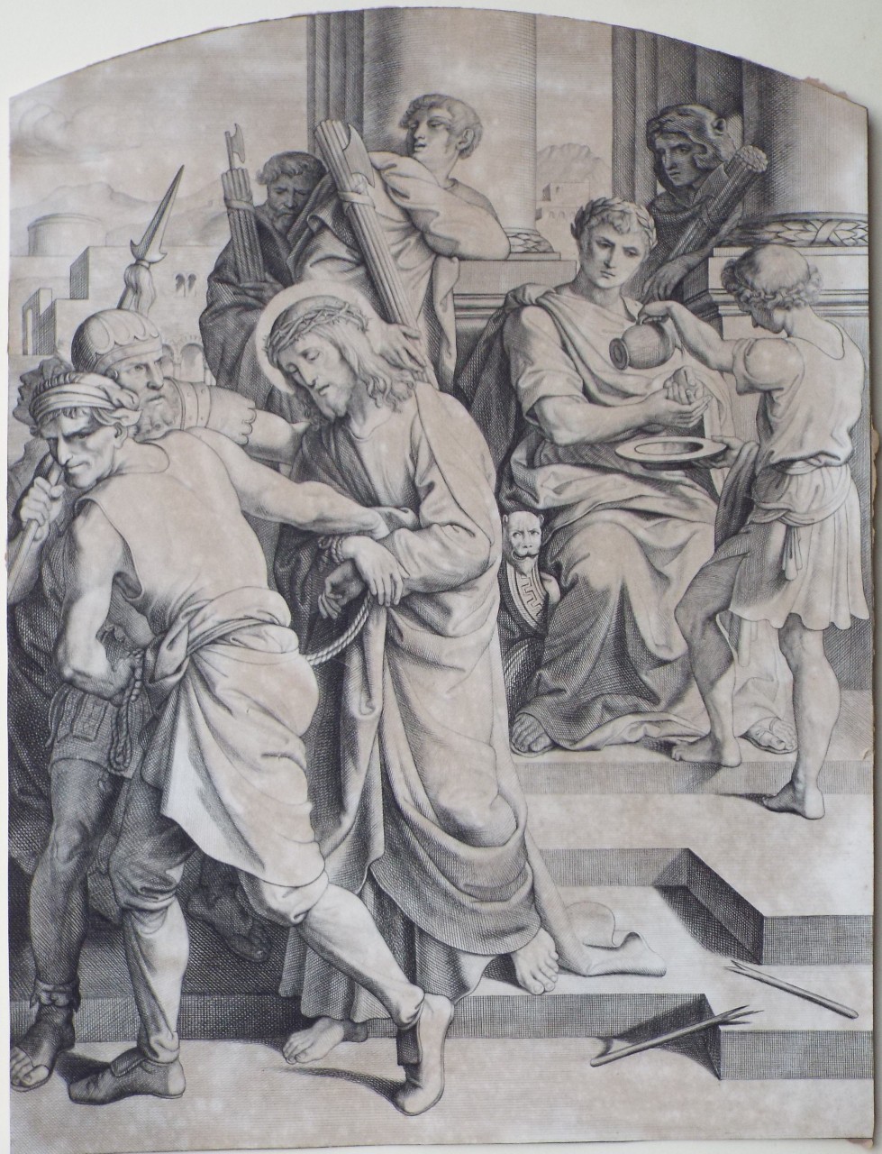 Etching - 1. Jesus is condemned to death - Petrak