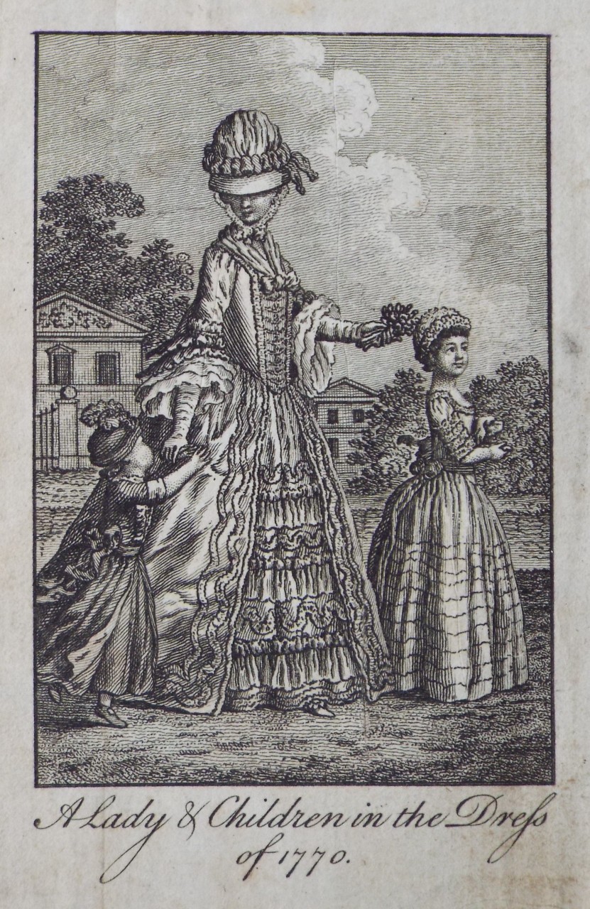 Print - A Lady & Children in the Dress of 1770