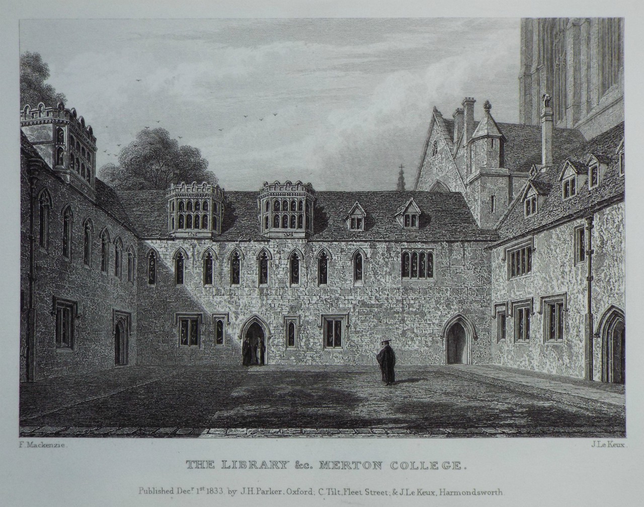 Print - Library &c. Merton College. - Le