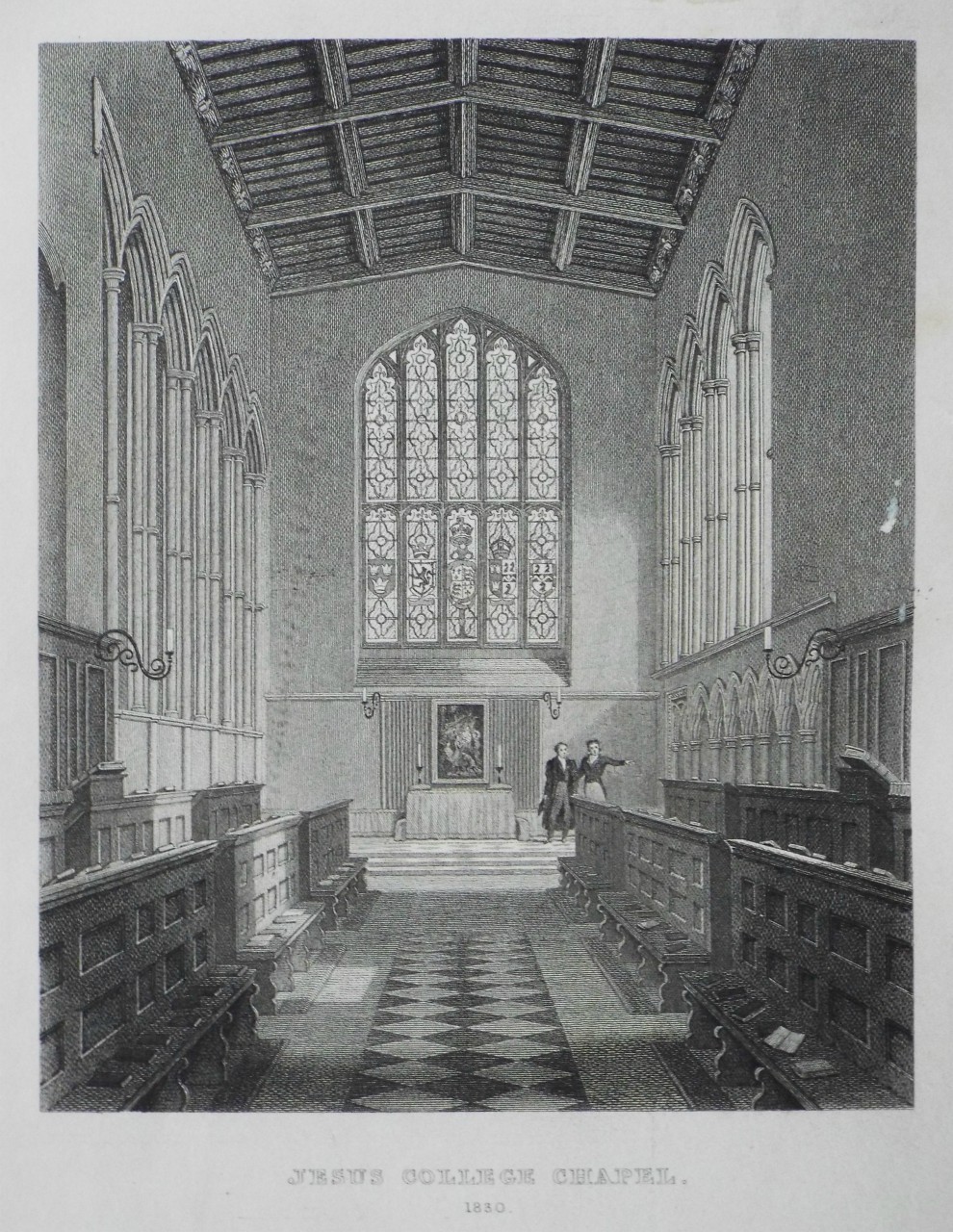 Print - Jesus College Chapel. 1830.