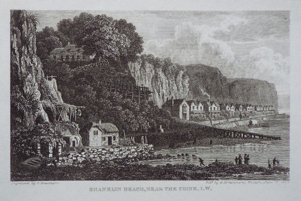 Print - Shanklin Beach, near the Chine, I.W. - Brannon