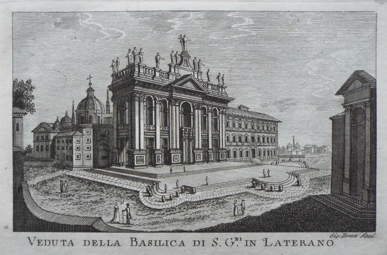Print - Veduta della Basilica di S. Gni. in Laterno - Brun