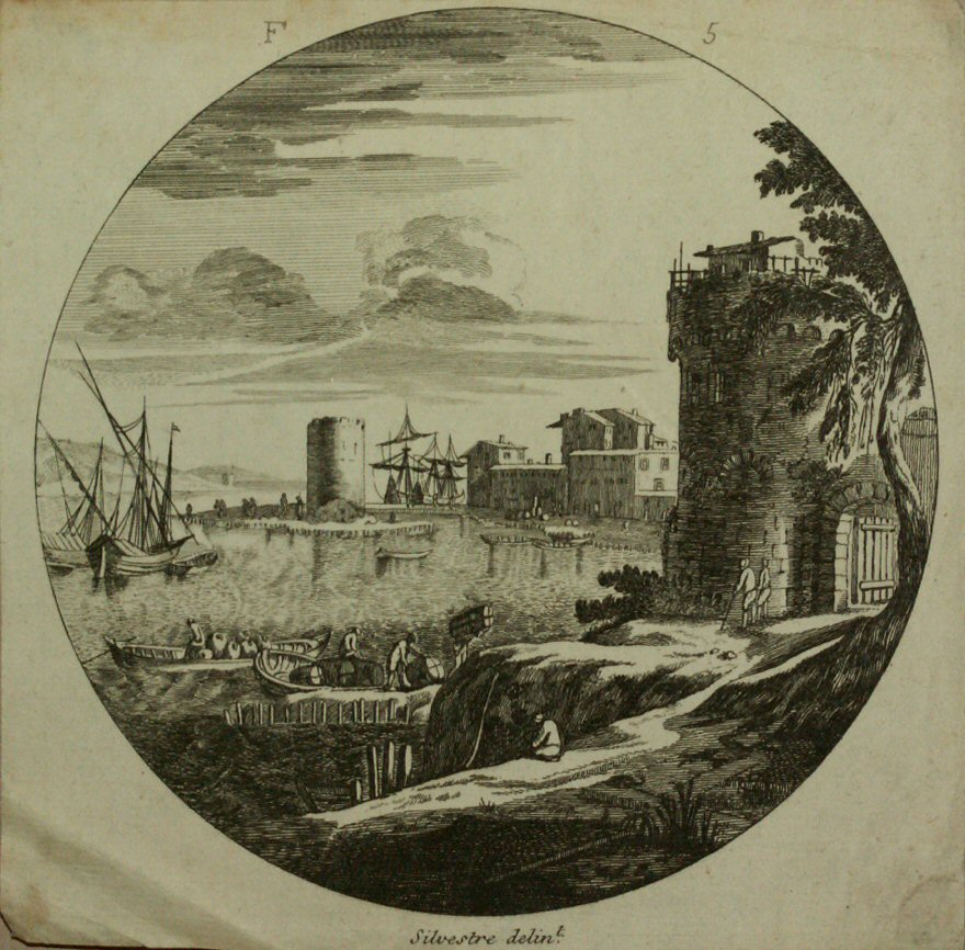 Etching - (Harbour scene)