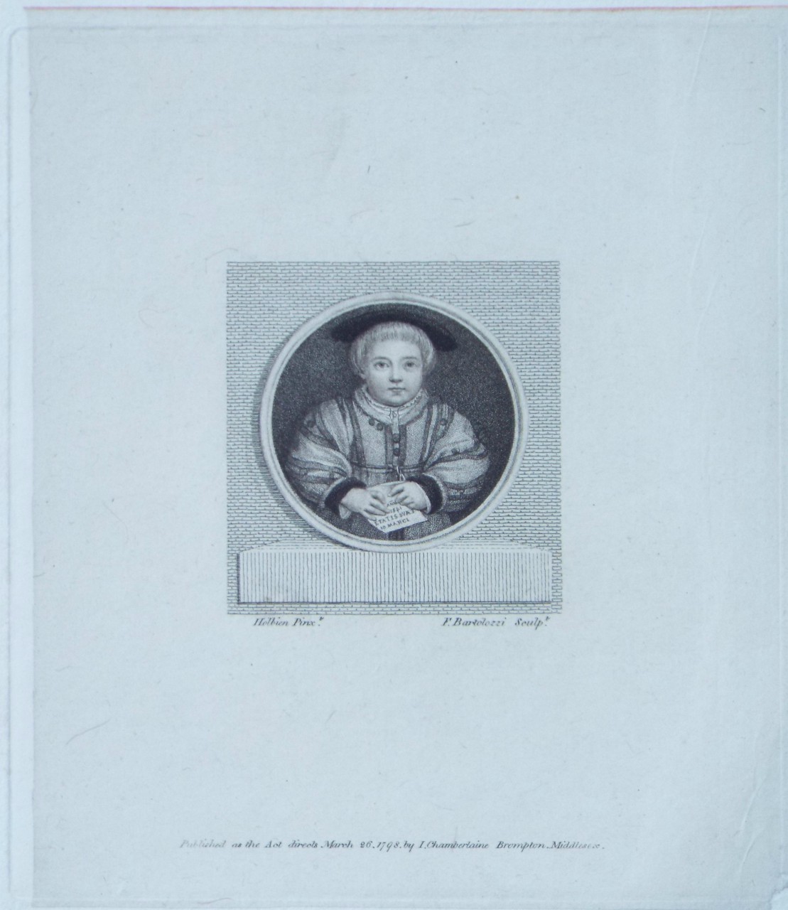 Stipple - Charles Brandon proof withot title - Bartolozzi