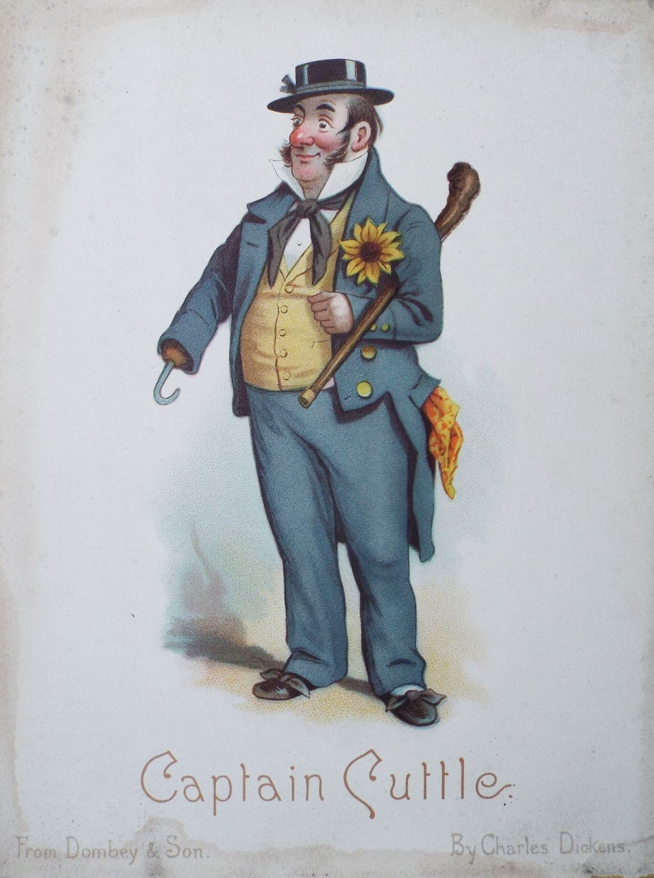 Chromo-lithograph - Captain Cuttle. From Dombey & Son. By Charles Dickens.