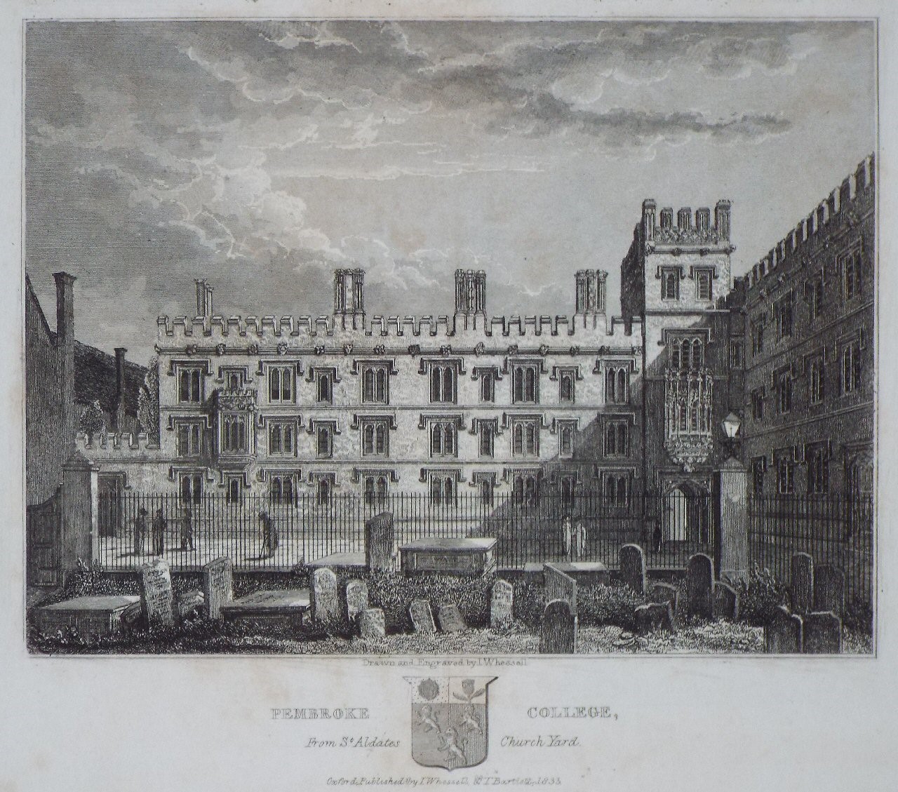 Print - Pembroke College, from St. Aldates Church Yard - Whessell