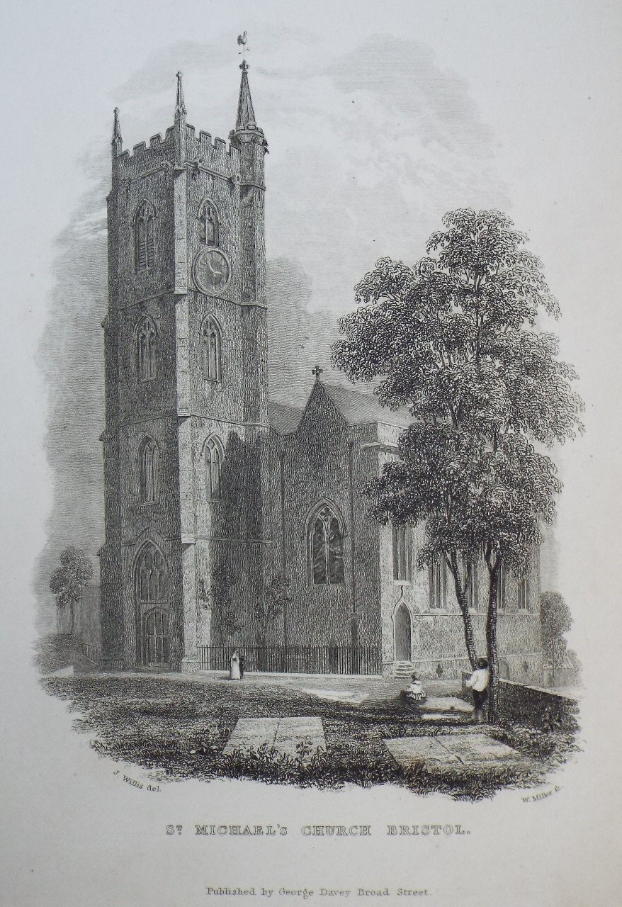 Print - St. Michael's Church Bristol. - Willis