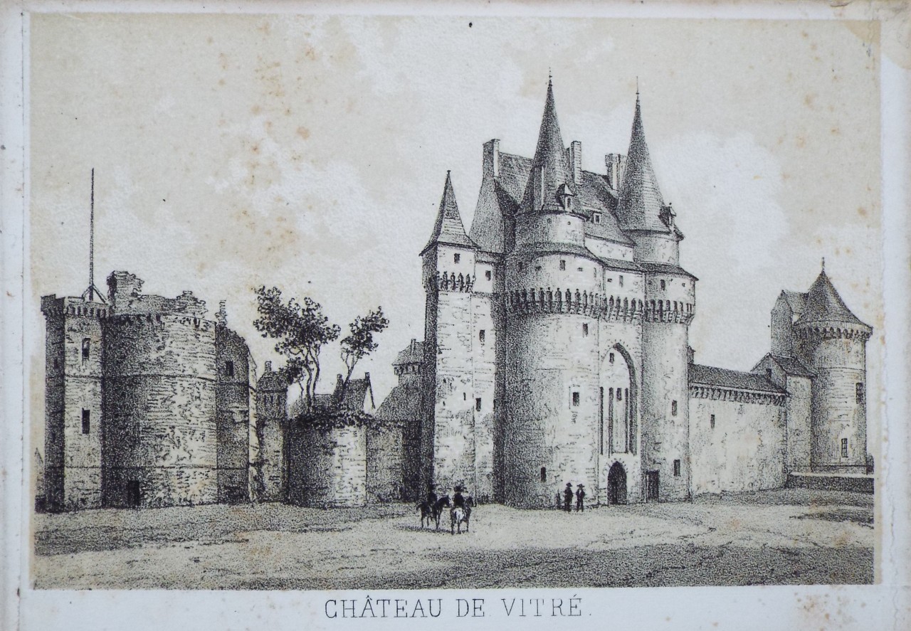 Lithograph - Chateau de Vitre.